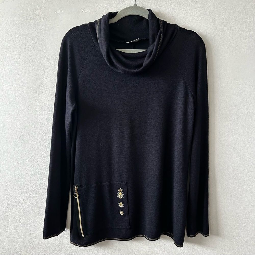 GIANANTONIO A. PALADINI Home wear knit top with embroidery